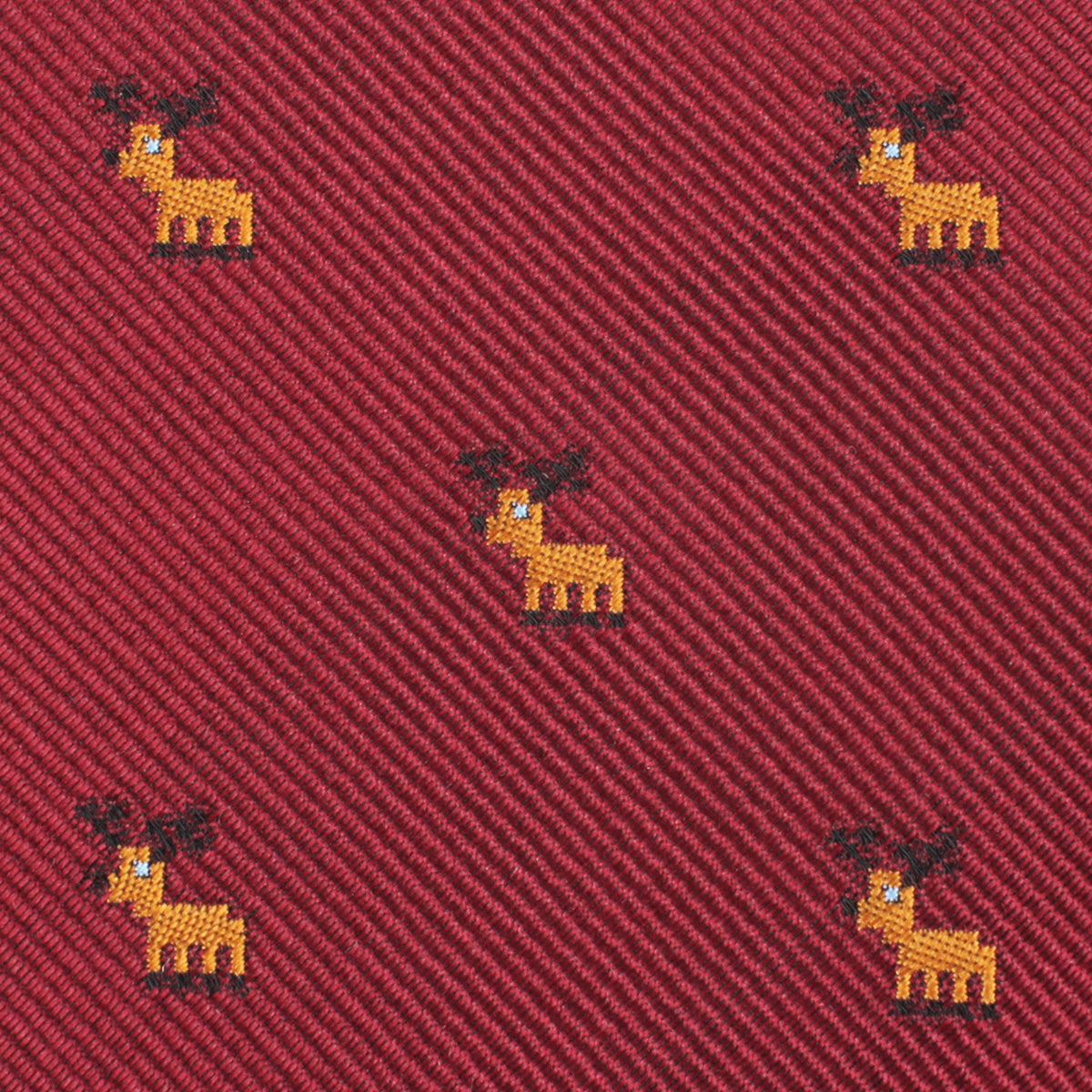 Reindeer Pixel Bow Tie Fabric