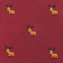 Reindeer Pixel Self Bow Tie Fabric