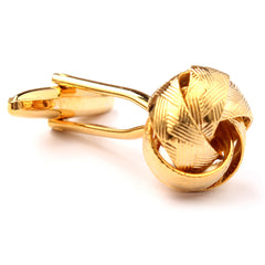 Ribbon Sphere Gold Cufflinks Middle OTAA