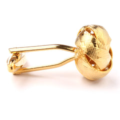 Ribbon Sphere Gold Cufflinks Side OTAA 