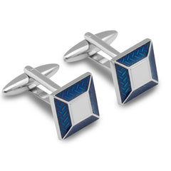 Richard III Blue and Silver Square Cufflink
