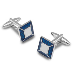Richard III Blue and Silver Square Cufflinks