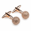 Rose Gold Golf Ball Men Cufflinks