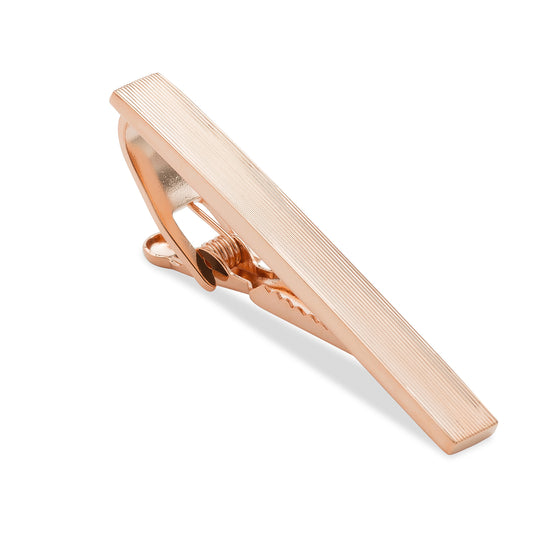 Rose Gold Horizontal Lines Tie Bar