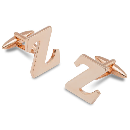 Rose Gold Letter Z Cufflinks