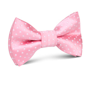 Rose Pink Mini Polka Dots Kids Bow Tie