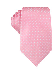 Rose Pink Mini Polka Dots Necktie