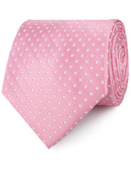 Rose Pink Mini Polka Dots Neckties