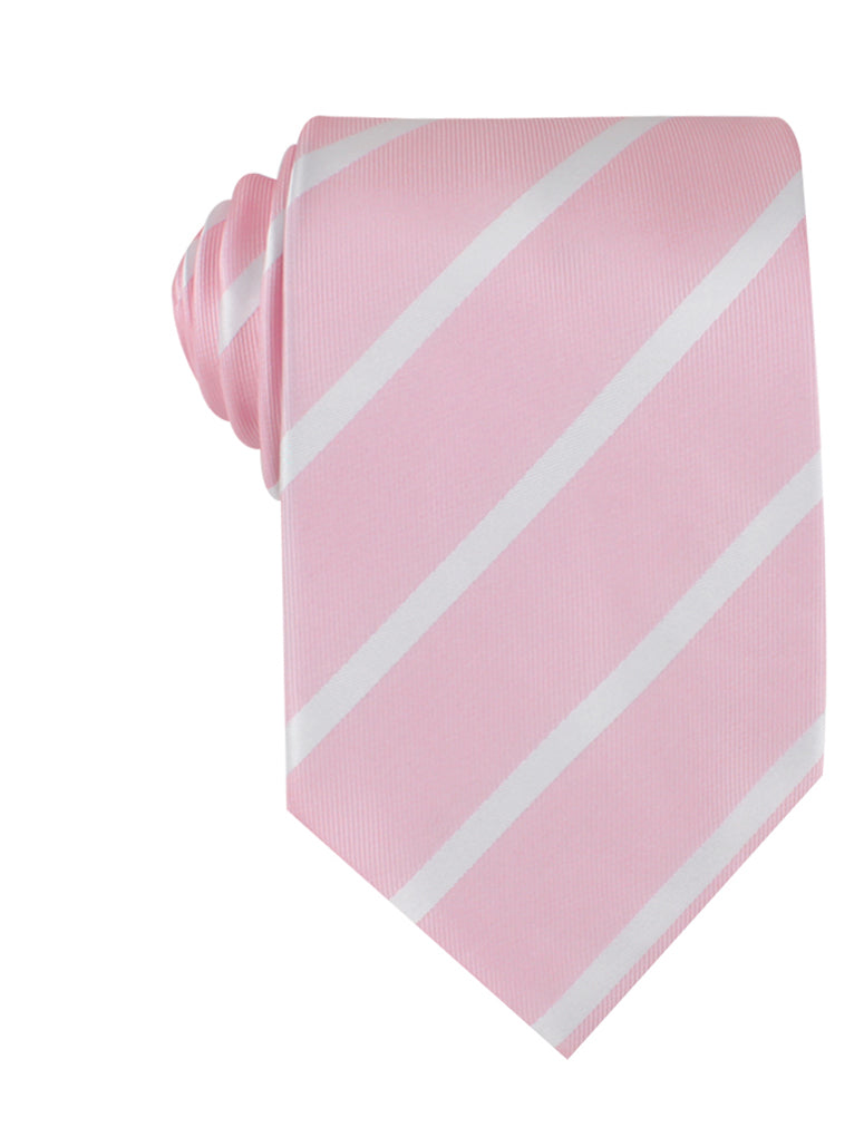 Rose Pink Striped Necktie