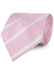 Rose Pink Striped Neckties