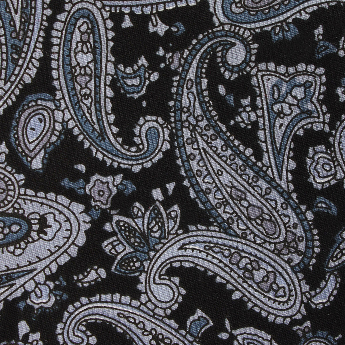 Ross Archipelago Black Paisley Fabric Mens Bow Tie