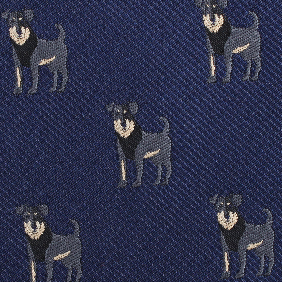 Rottweiler Dog Fabric Self Bowtie