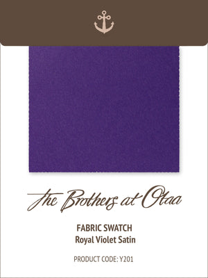 Fabric Swatch (Y201) - Royal Violet Purple Satin