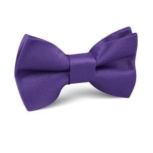 Royal Violet Purple Satin Kids Bow Tie