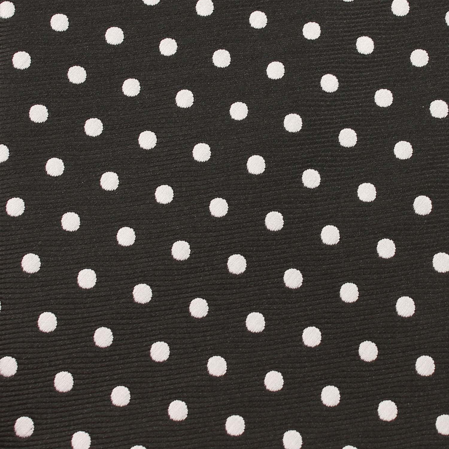 Royal Black Polka Dots Fabric Skinny Tie X723