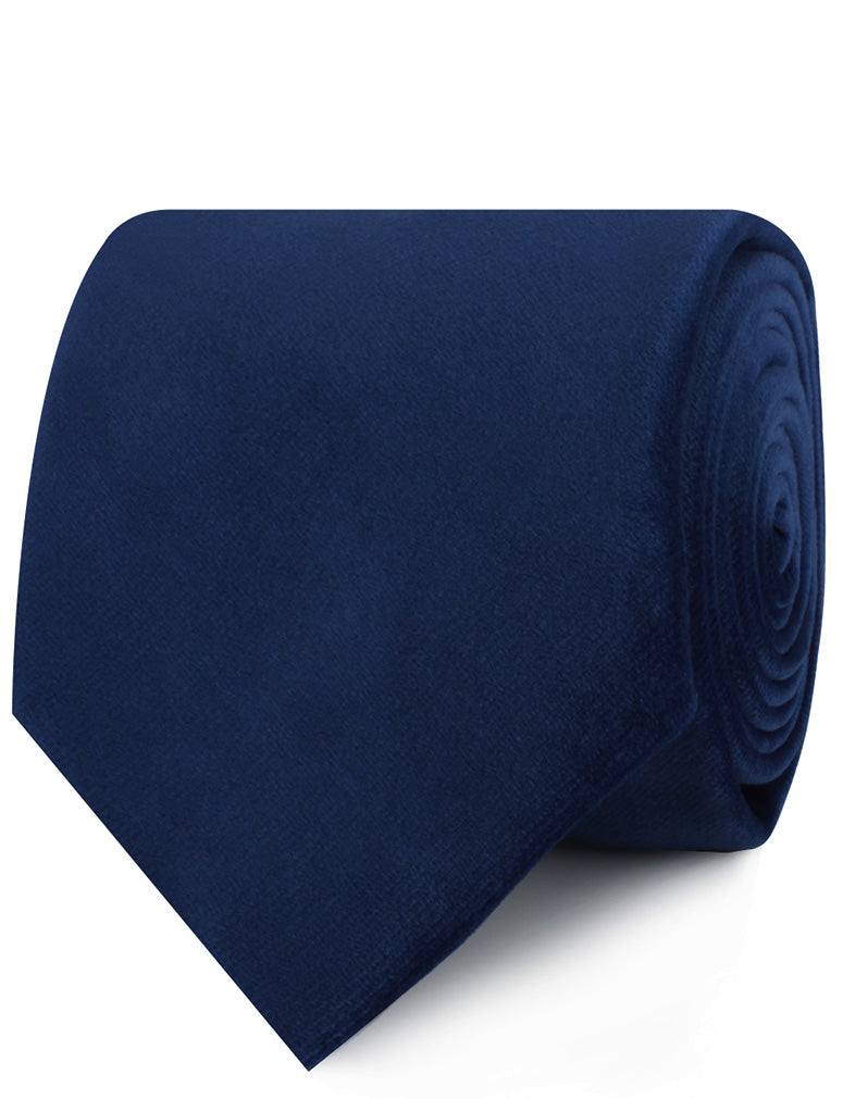 Royal Blue Velvet Necktie Roll