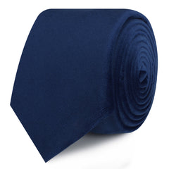 Royal Blue Velvet Skinny Tie Roll