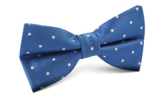 Royal Blue with White Polka Dots Bow Tie