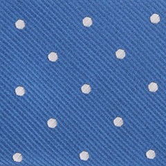 Royal Blue with White Polka Dots Fabric Necktie M125Royal Blue with White Polka Dots Fabric Necktie M125