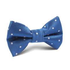 Royal Blue with White Polka Dots Kids Bow Tie