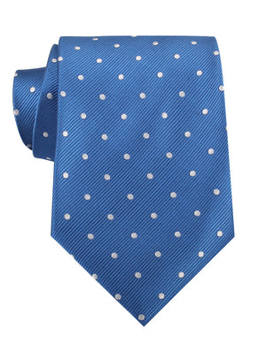 Royal Blue with White Polka Dots Necktie