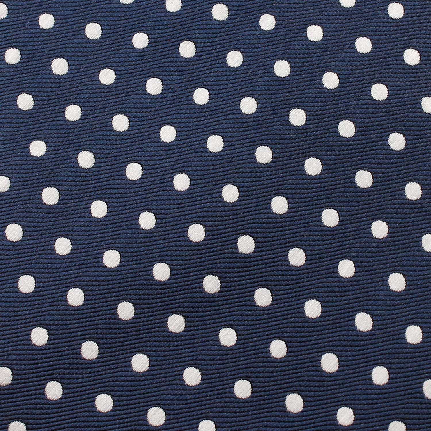 Royal Navy Blue Polka Dots Fabric Skinny Tie X721
