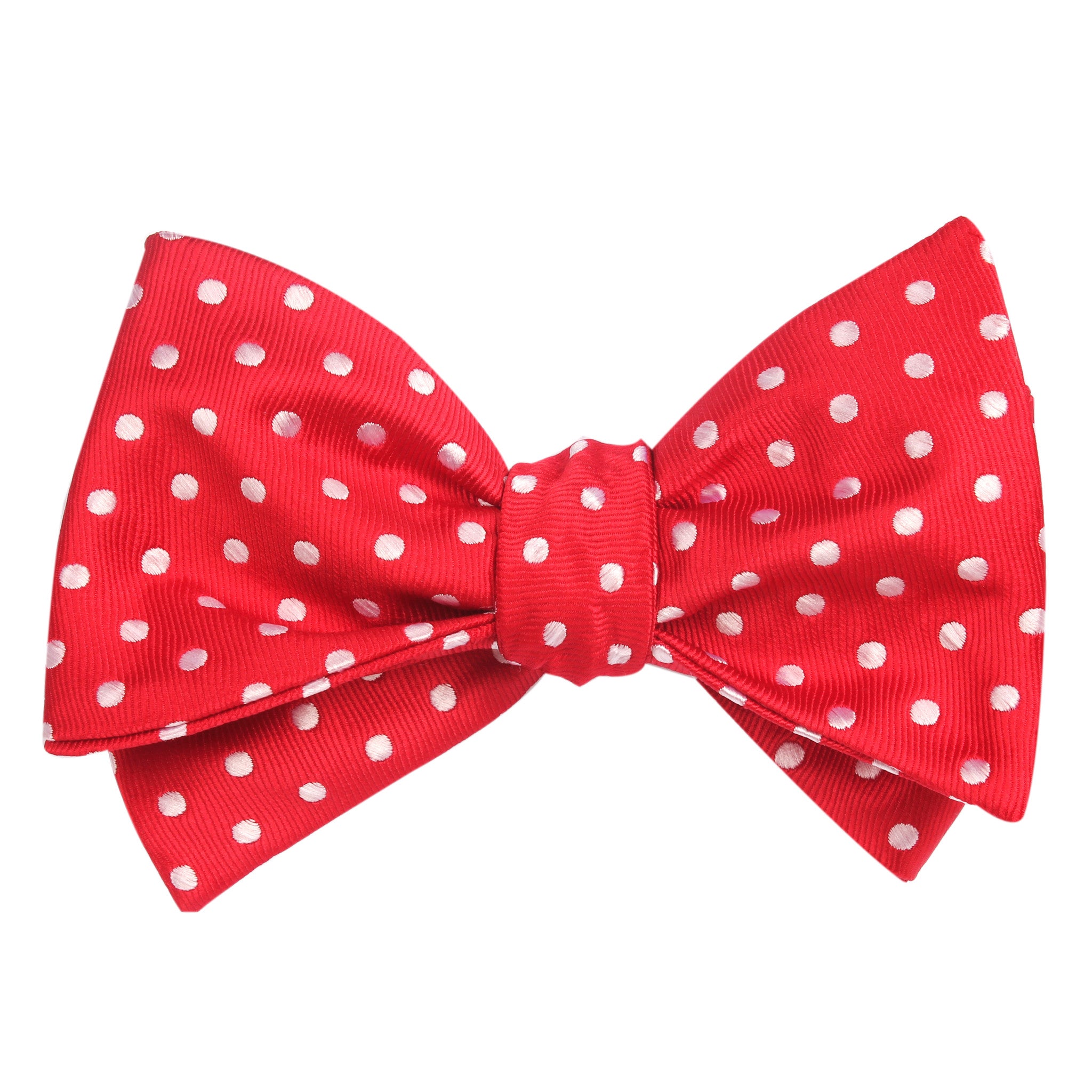 Royal Red Polka Dots Self Tie Bow Tie Self tied knot by OTAA