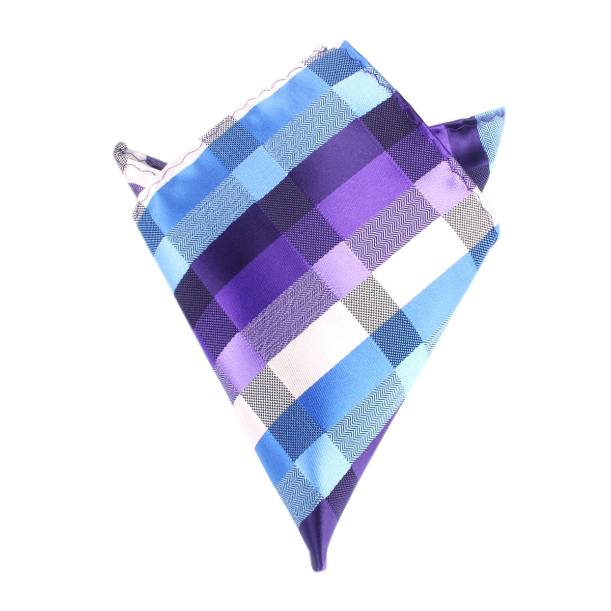 Royal Violet Checkered Pocket Square | Mens Handkerchief | Australia | OTAA