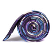 Royal Violet Checkered Skinny Tie Side Roll