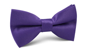Royal Violet Purple Satin Bow Tie