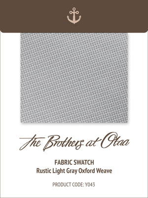 Fabric Swatch (Y043) - Rustic Light Gray Oxford Weave