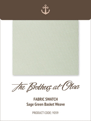 Fabric Swatch (Y059) - Sage Green Basket Weave