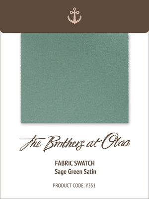 Fabric Swatch (Y351) - Sage Green Satin