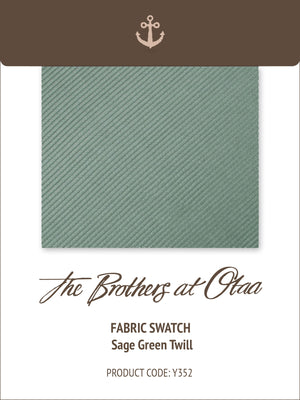 Fabric Swatch (Y352) - Sage Green Twill