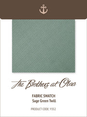 Sage Green Twill Y352 Fabric Swatch