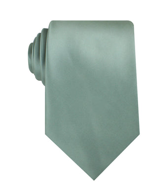 Sage Green Satin Necktie