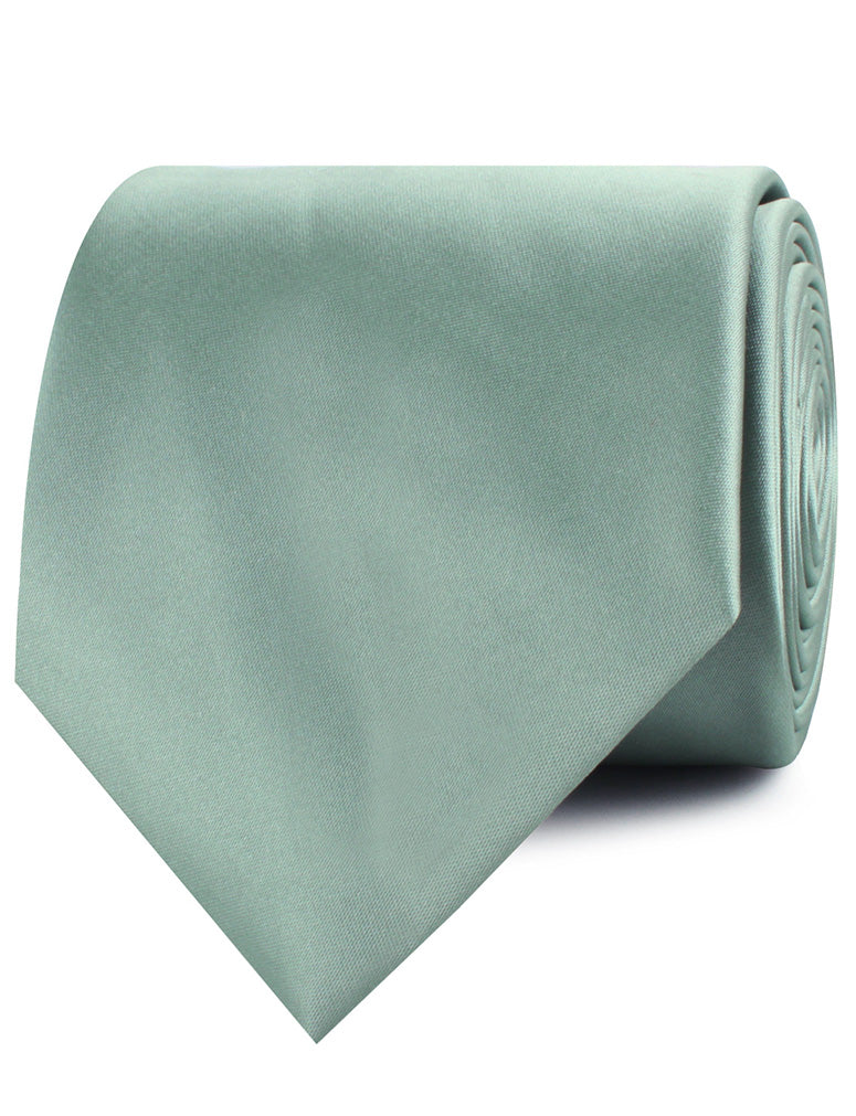Sage Green Satin Neckties