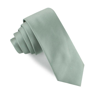 Sage Green Twill Skinny Tie