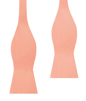 Salmon Frosty Pink Satin Self Bow Tie