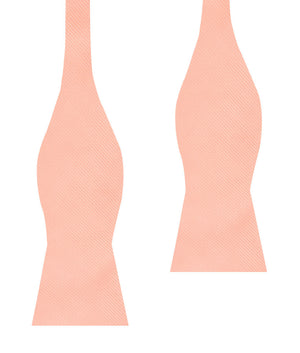 Salmon Frosty Pink Twill Self Bow Tie