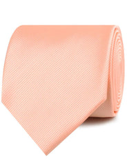 Salmon Frosty Pink Twill Neckties