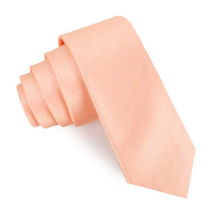 Salmon Frosty Pink Twill Skinny Tie