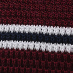 Ace Burgundy Knitted Tie Fabric
