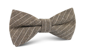 Sandman Linen Pinstripe Bow Tie