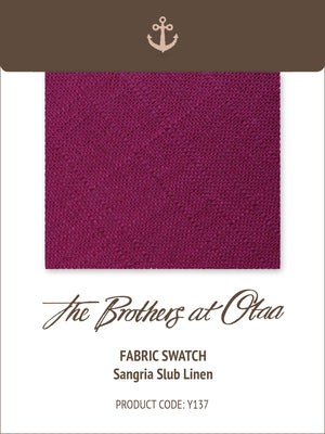 Fabric Swatch (Y137) - Sangria Slub Linen