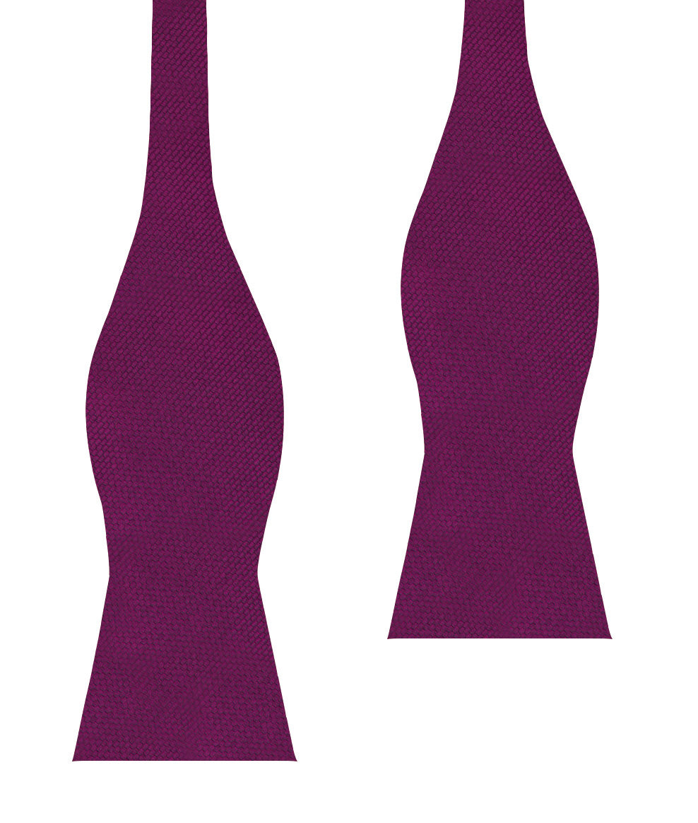Sangria Purple Weave Self Bow Tie