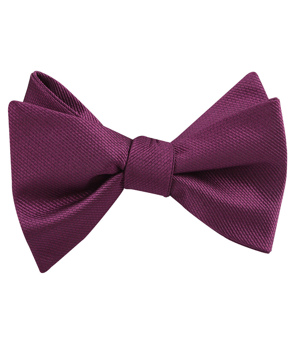 Sangria Purple Weave Self Tied Bow Tie