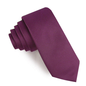 Sangria Purple Weave Skinny Tie