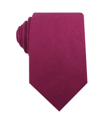 Sangria Slub Linen Necktie