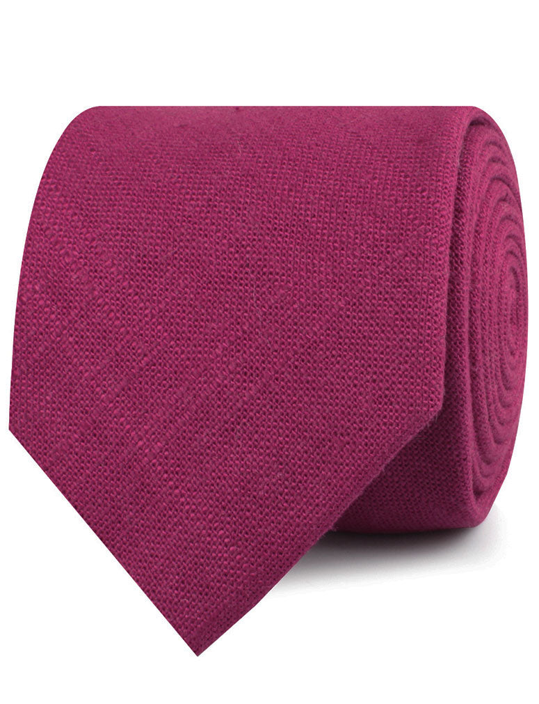 Sangria Slub Linen Neckties